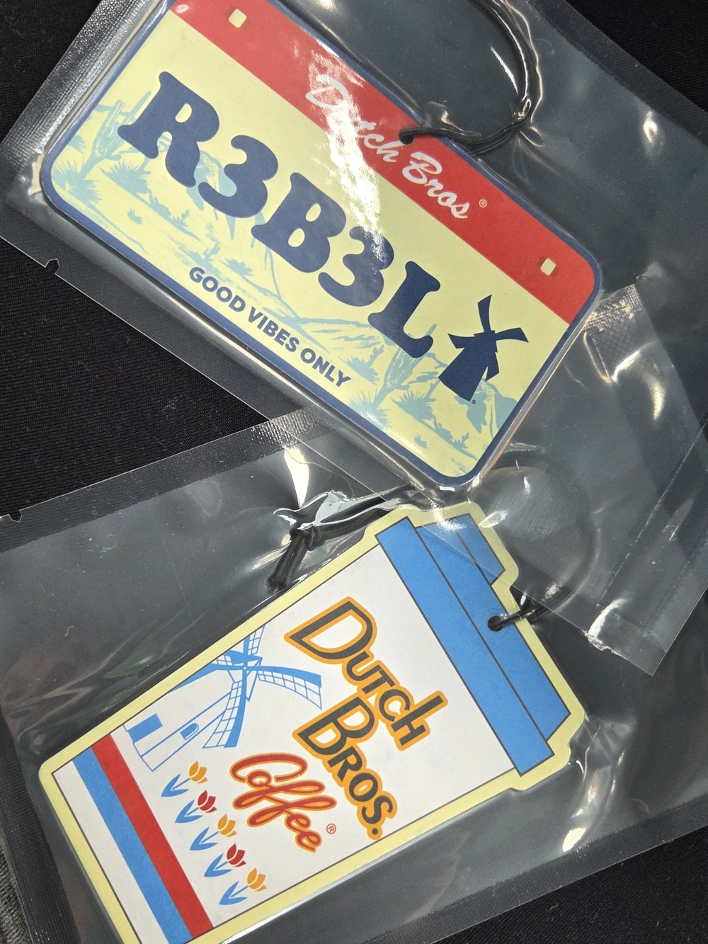 Dutch Bros Yellow, Blue, Red Car Air Fresheners
